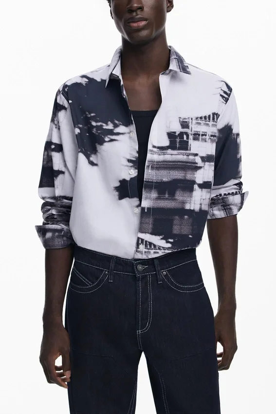 Hemd mit urbanem Print Hemd mit urbanem Print