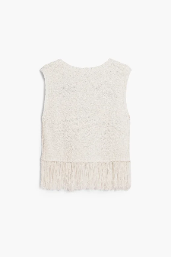 Häkel-Pullover mit Fransen Häkel-Pullover mit Fransen