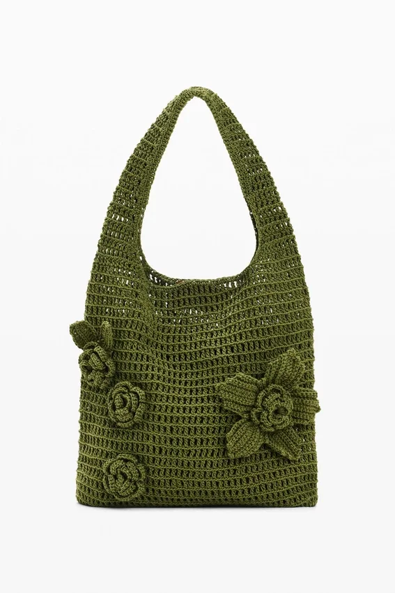 Häkel-Tasche mit Blumen Häkel-Tasche mit Blumen