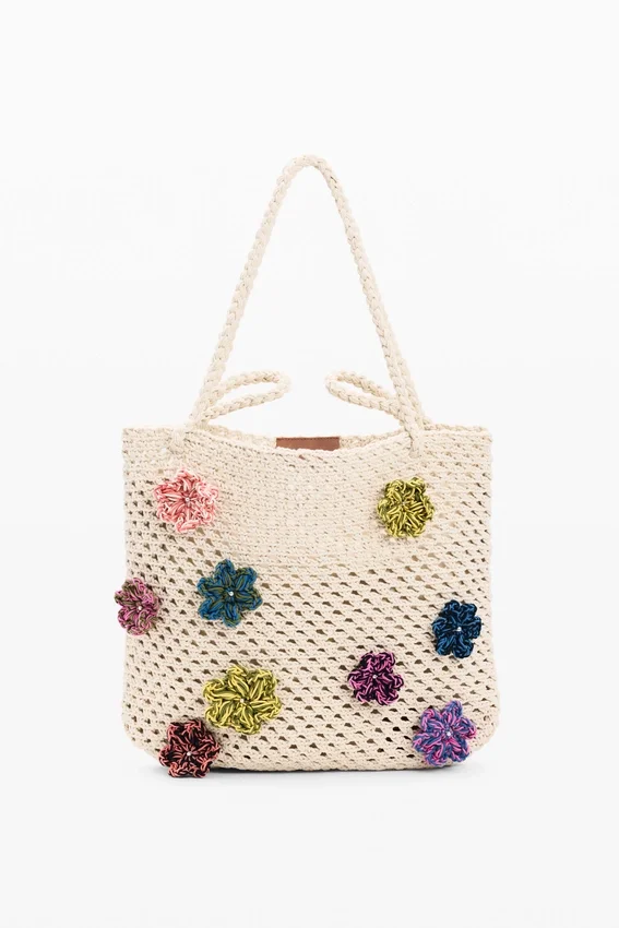 Häkel-Tasche mit Blumen Häkel-Tasche mit Blumen