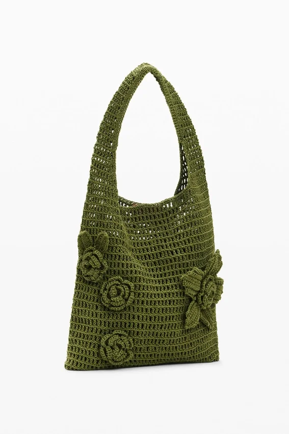 Häkel-Tasche mit Blumen Häkel-Tasche mit Blumen