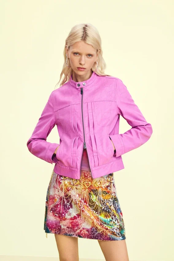 Jacke aus Kunstleder Jacke aus Kunstleder