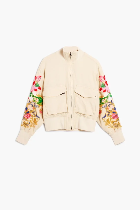 Jacke mit Blumenapplikationen Jacke mit Blumenapplikationen