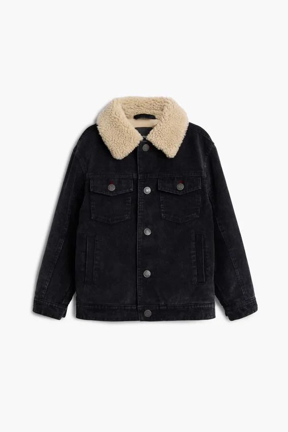 Jacke mit Sherpa-Kragen Jacke mit Sherpa-Kragen