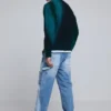 Jacquard-Pullover mit Spritzmuster Jacquard-Pullover mit Spritzmuster