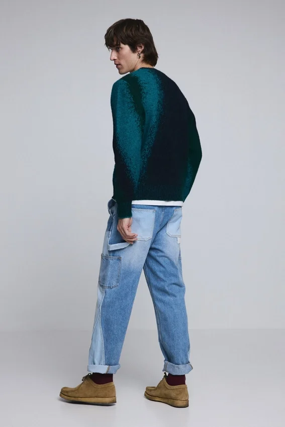 Jacquard-Pullover mit Spritzmuster Jacquard-Pullover mit Spritzmuster