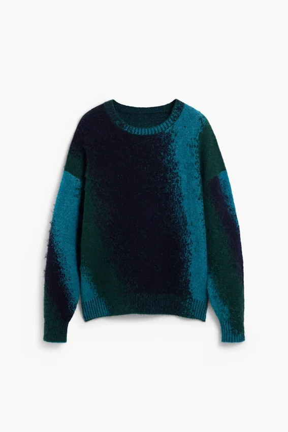 Jacquard-Pullover mit Spritzmuster Jacquard-Pullover mit Spritzmuster