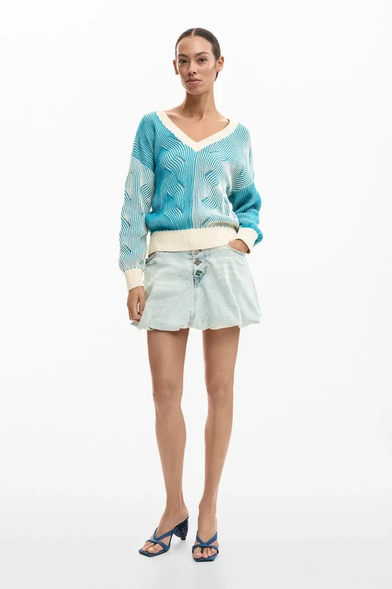 Jacquard-Strick-Pullover Jacquard-Strick-Pullover