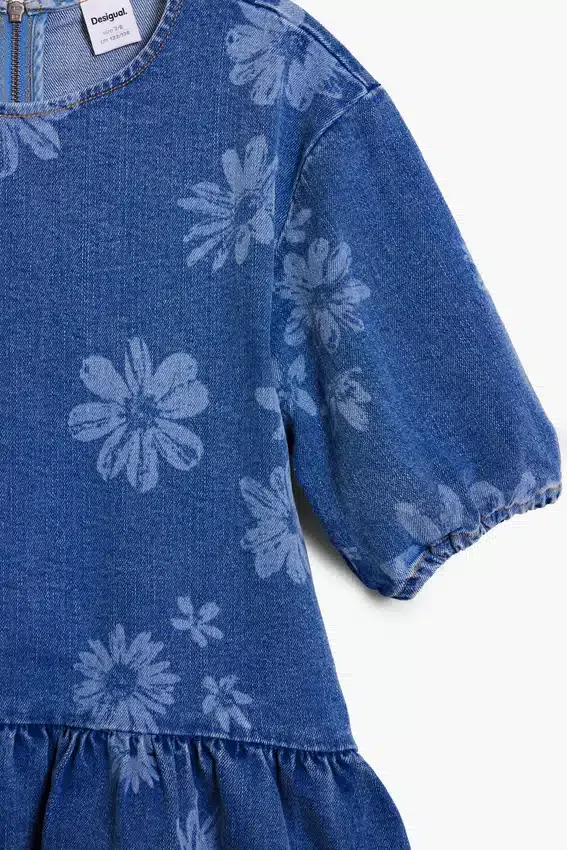 Jeans-Blumen-Kleid Jeans-Blumen-Kleid