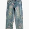 Jeans mit Blumenmuster Jeans mit Blumenmuster