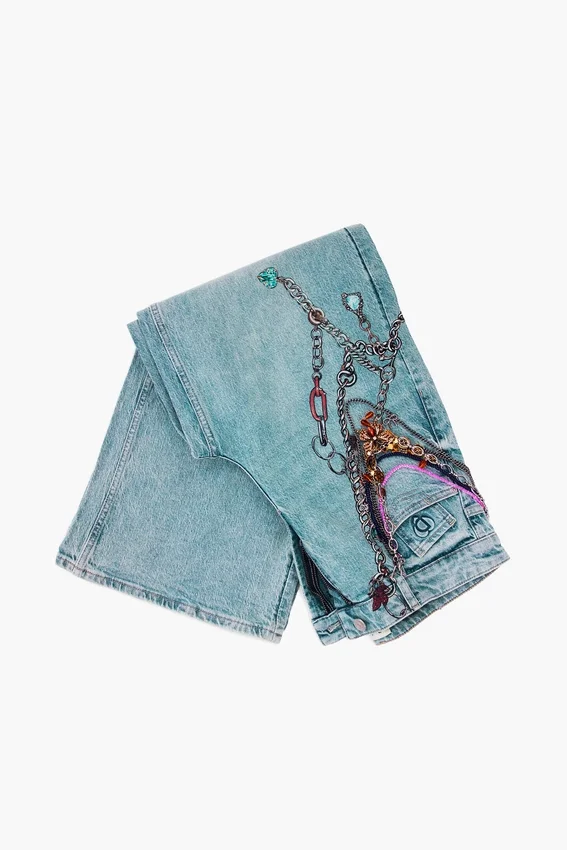 Jeanshose mit Ketten Jeanshose mit Ketten