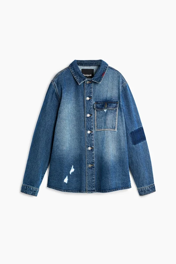 Jeansjacke mit Aufnähern Jeansjacke mit Aufnähern