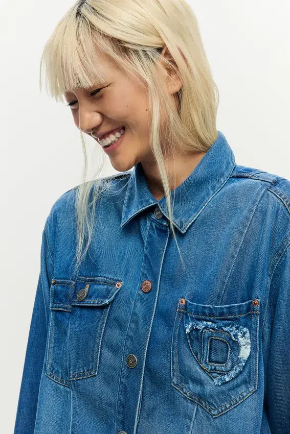Jeansjacke mit Logo Jeansjacke mit Logo