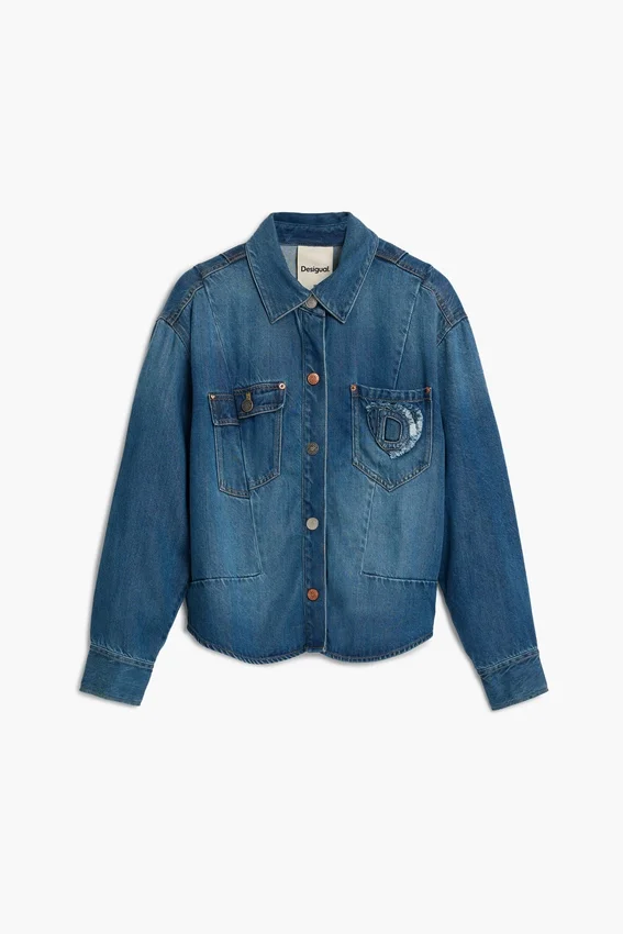 Jeansjacke mit Logo Jeansjacke mit Logo