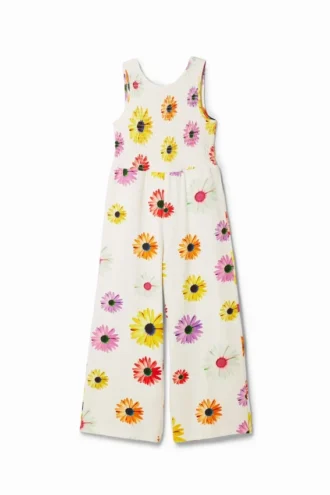 Jumpsuit mit Riemchen und Gänseblümchen-Print Jumpsuit mit Riemchen und Gänseblümchen-Print