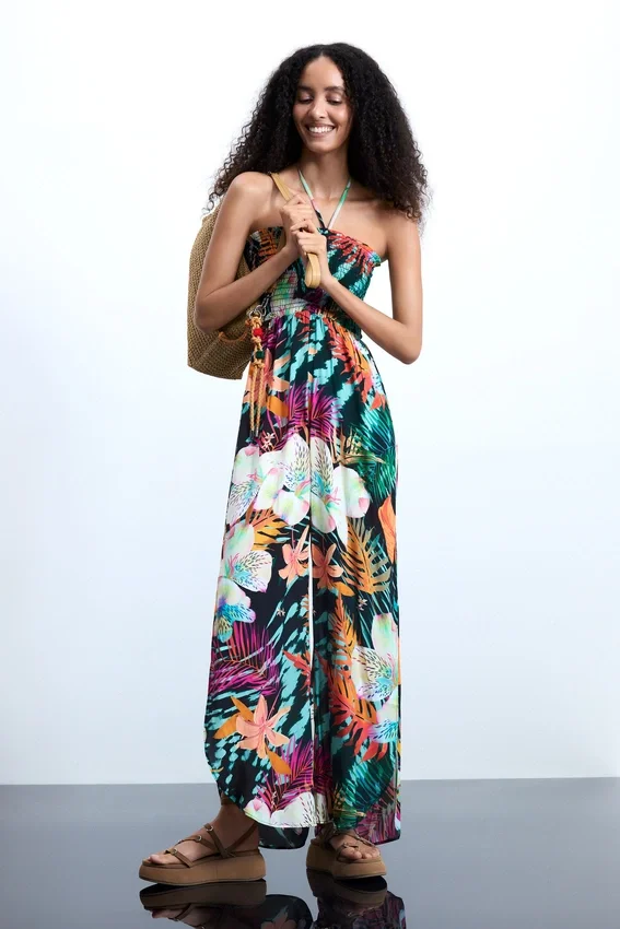 Jumpsuit mit tropischem Print Jumpsuit mit tropischem Print