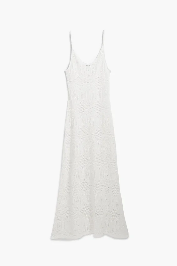 Kleid mit Häkelspaghettiträgern Kleid mit Häkelspaghettiträgern