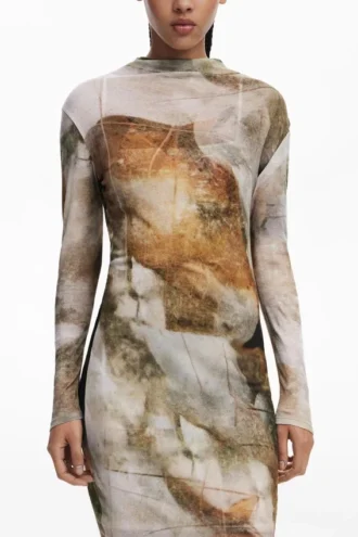 Kleid mit Stehkragen