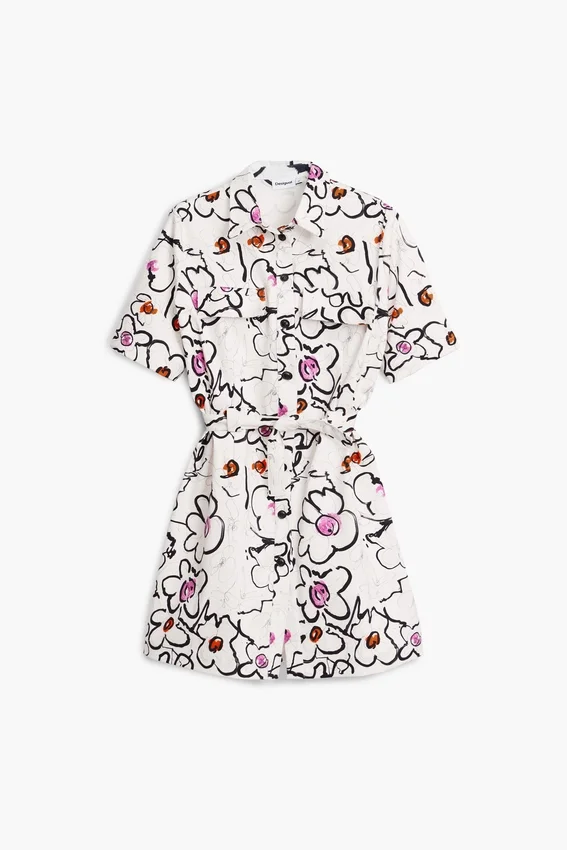 Kleider mit gezeichneten Blumen Kleider mit gezeichneten Blumen