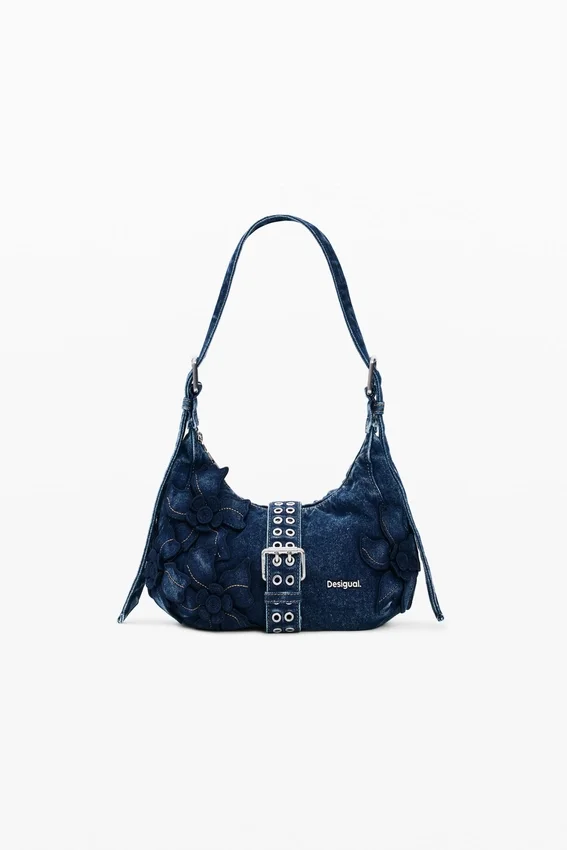 Kleine Denim-Blumentasche Kleine Denim-Blumentasche