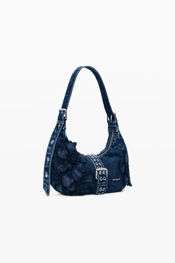 Kleine Denim-Blumentasche Kleine Denim-Blumentasche