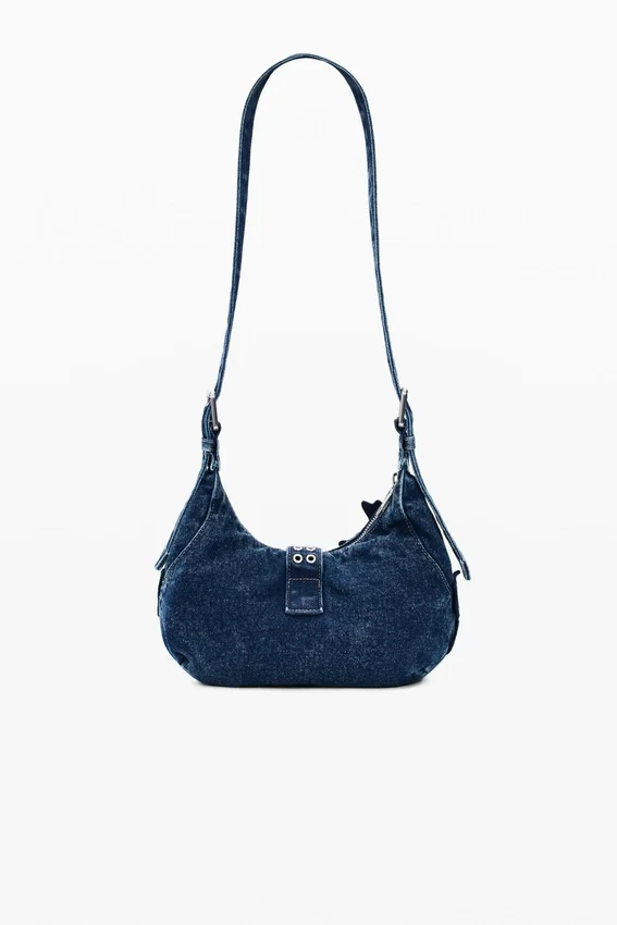 Kleine Denim-Blumentasche Kleine Denim-Blumentasche