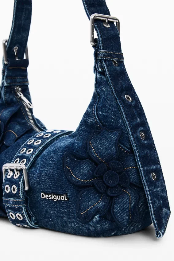 Kleine Denim-Blumentasche Kleine Denim-Blumentasche