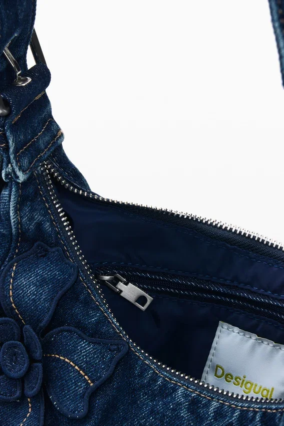Kleine Denim-Blumentasche Kleine Denim-Blumentasche