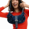 Kleine Denim-Blumentasche Kleine Denim-Blumentasche