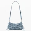 Kleine Denim-Tasche mit Raffungen Kleine Denim-Tasche mit Raffungen