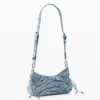 Kleine Denim-Tasche mit Raffungen Kleine Denim-Tasche mit Raffungen