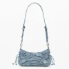 Kleine Denim-Tasche mit Raffungen Kleine Denim-Tasche mit Raffungen