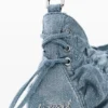 Kleine Denim-Tasche mit Raffungen Kleine Denim-Tasche mit Raffungen