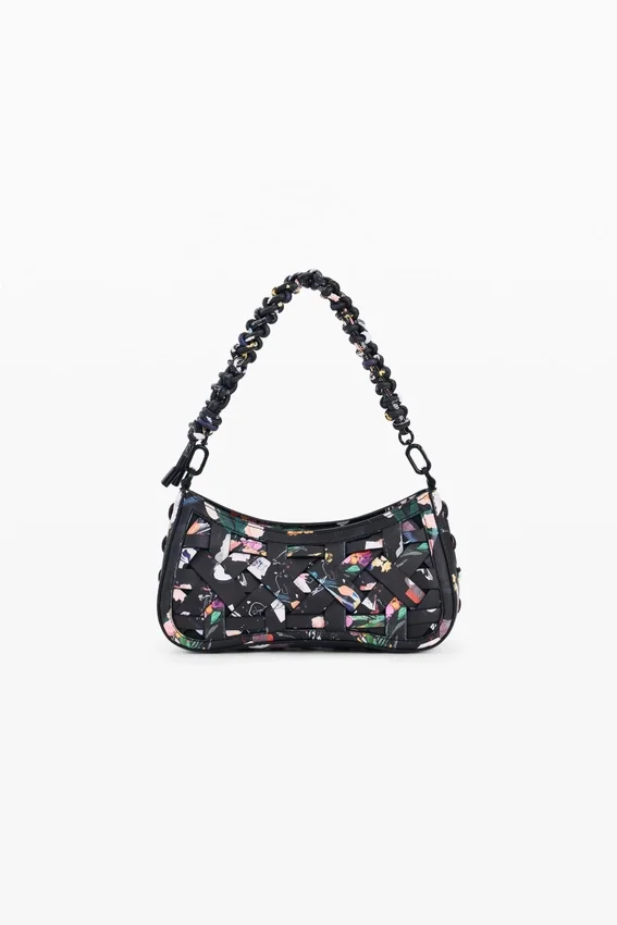 Kleine geflochtene Collage-Tasche Kleine geflochtene Collage-Tasche