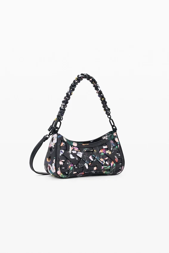 Kleine geflochtene Collage-Tasche Kleine geflochtene Collage-Tasche