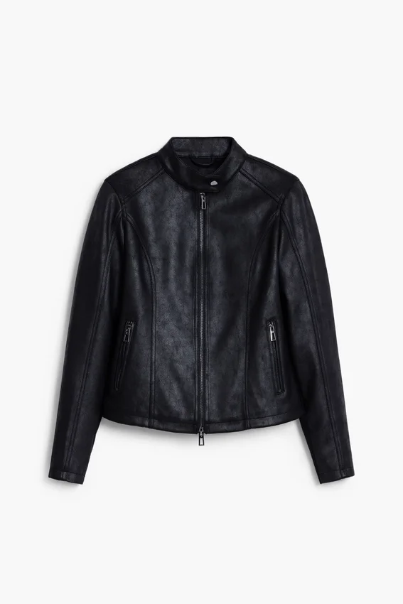 Kombinierte Kunstleder-Jacke Kombinierte Kunstleder-Jacke