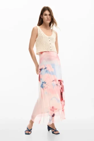 Kombiniertes Häkel-Kleid Kombiniertes Häkel-Kleid