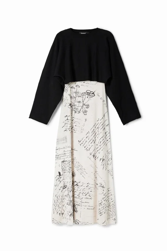 Kombiniertes Midikleid Kombiniertes Midikleid
