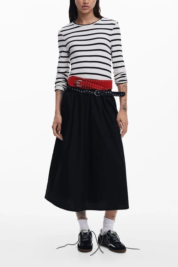 Kombiniertes Midikleid Kombiniertes Midikleid