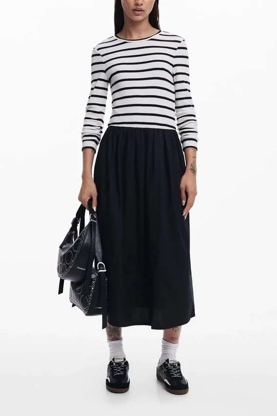 Kombiniertes Midikleid Kombiniertes Midikleid