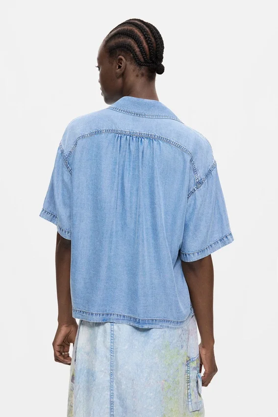 Kurzarm-Patchwork-Hemd Kurzarm-Patchwork-Hemd