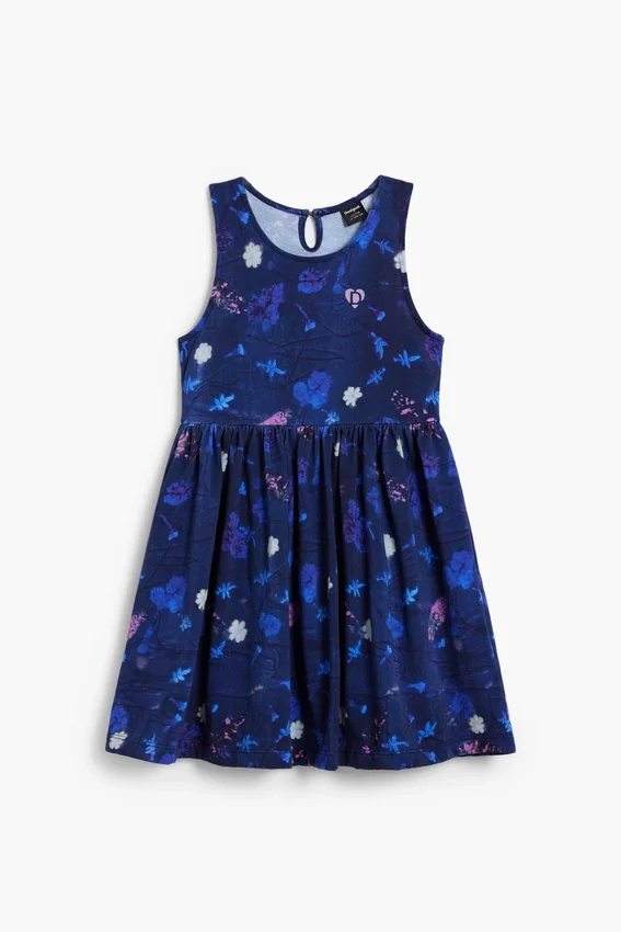 Kurzes, ausgestelltes Blumenkleid Kurzes, ausgestelltes Blumenkleid
