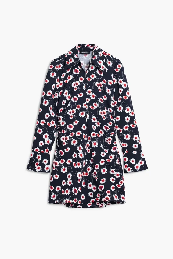 Kurzes Blumenhemdkleid Kurzes Blumenhemdkleid