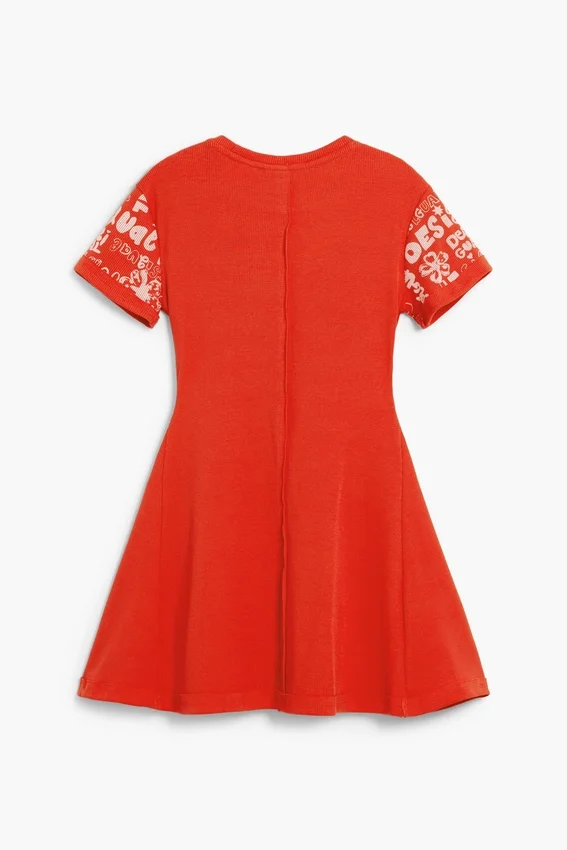 Kurzes Kleid mit Schriftzug Kurzes Kleid mit Schriftzug