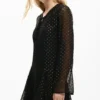 Kurzes Plumetis-Kleid Kurzes Plumetis-Kleid