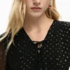 Kurzes Plumetis-Kleid Kurzes Plumetis-Kleid
