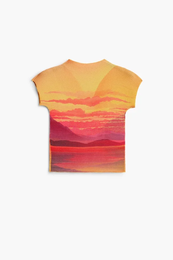Kurzärmelige Bluse mit hohem Kragen Kurzärmelige Bluse mit hohem Kragen