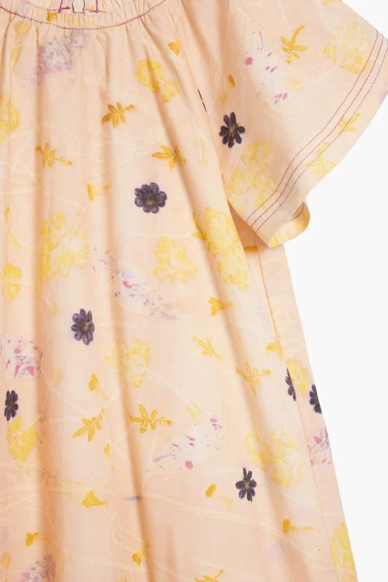 Kurzärmeliges Kleid mit Blumenmuster Kurzärmeliges Kleid mit Blumenmuster