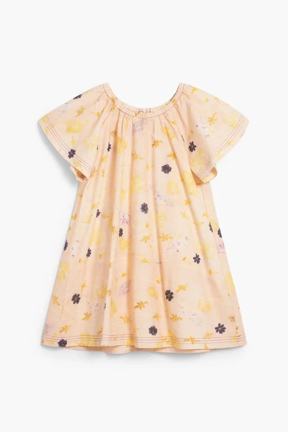 Kurzärmeliges Kleid mit Blumenmuster Kurzärmeliges Kleid mit Blumenmuster