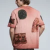 Kurzärmeliges Patchwork-T-Shirt Kurzärmeliges Patchwork-T-Shirt